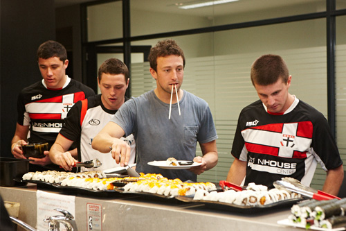 Saints enjoy Japanese feast